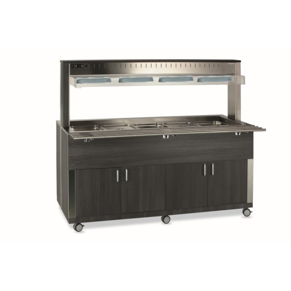 Bain-marie heating  with heating halogen lamps ATHENA 6BM HALO