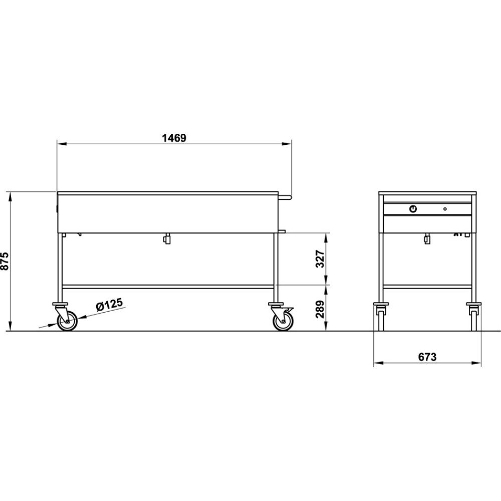 BAIN MARIE TROLLEYS  4 GN1/1  CAPRICORNO