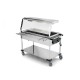 BAIN MARIE TROLLEY WITH HALOGEN LAMPS  3 GN1/1 COMPASS 3 HALO