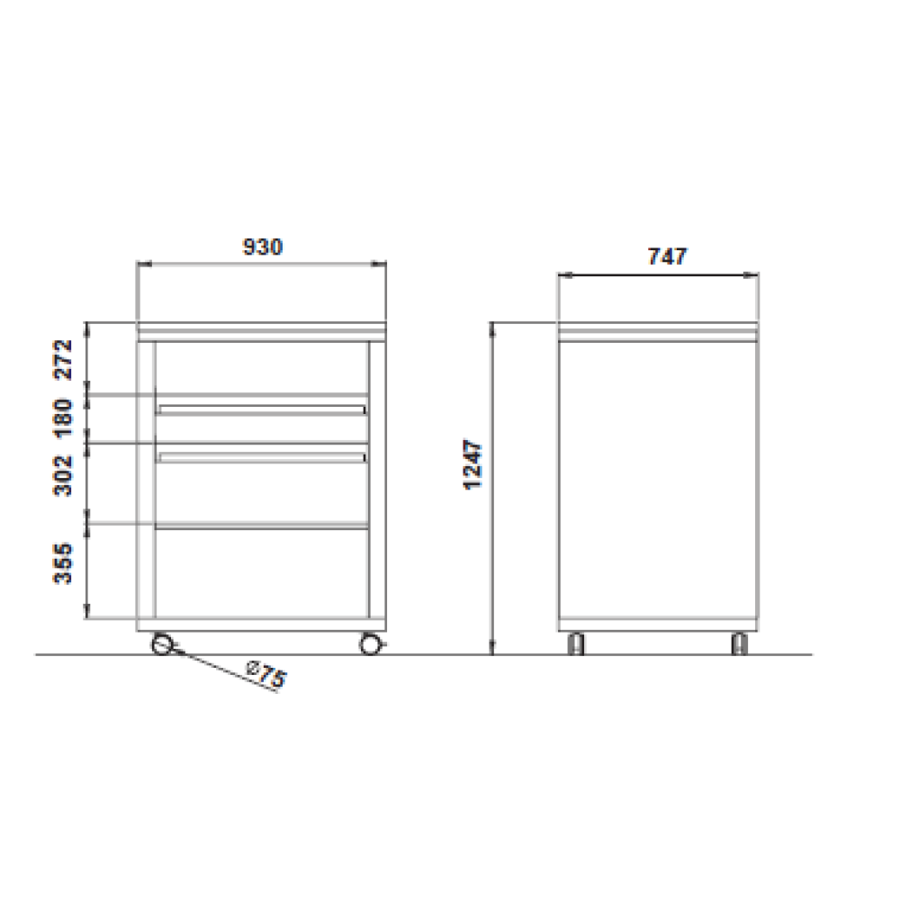 Trays/cutlery module  ATHENA PV