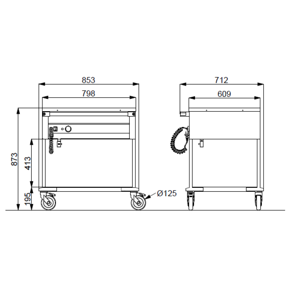 Pārvietojams marmīts  2 GN1/1 COMPASS 2 F