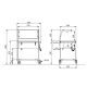 BAIN MARIE TROLLEY WITH HALOGEN LAMPS  2 GN1/1 COMPASS 2 HALO