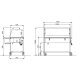 BAIN MARIE TROLLEY WITH HALOGEN LAMPS  3 GN1/1 COMPASS 3 HALO