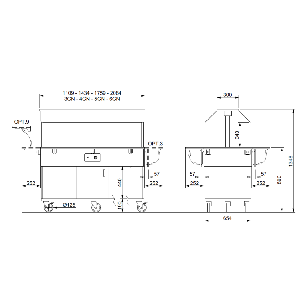 Bain-marie heating  HEKO 3 BM