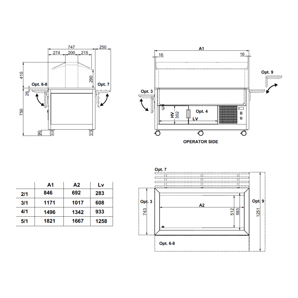 REFRIGERATED BUFFET KIDS 3 R