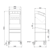 Cutlery, trays, glasses  and bread module OMNIA PP-TRP