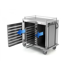 HEATED AND NEUTRAL DOUBLE COMPARTMENT TROLLEY FOR MEAL DISTRIBUTION THERMOCARE