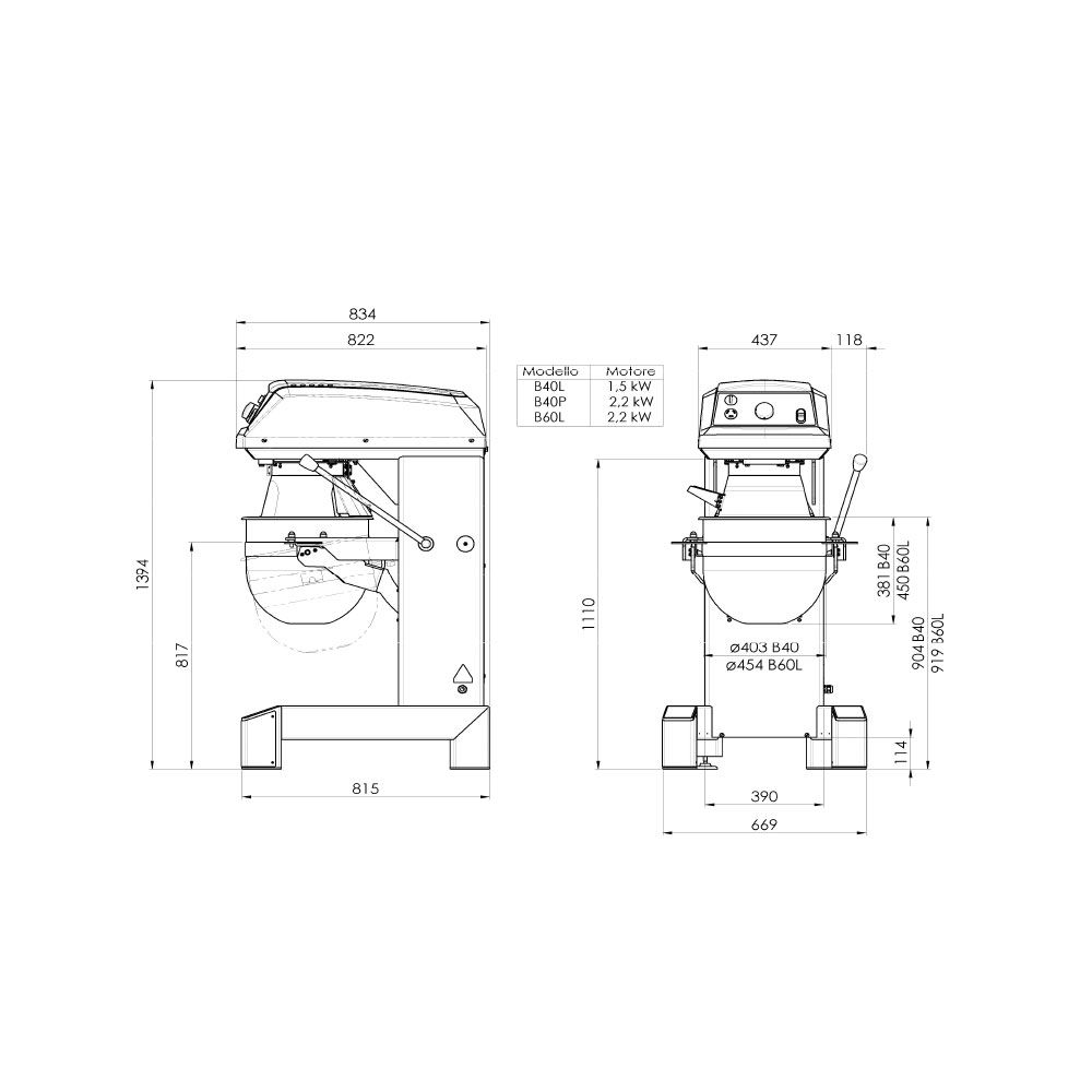 Planetaarne segisti BULL B60L