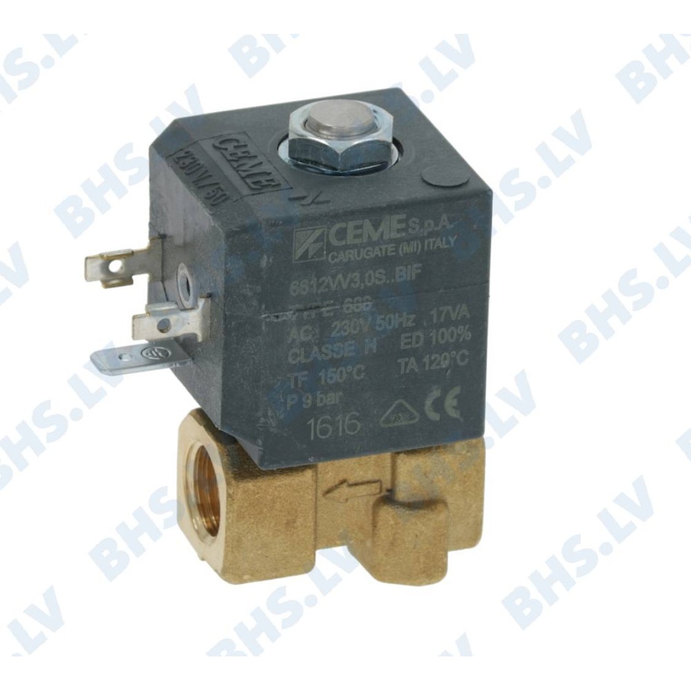 2-WAY SOLENOID VALVE CEME ø 1/4"F 230V