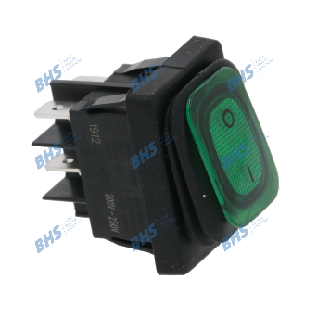 BIPOLAR SWITCH GREEN 16A 250V