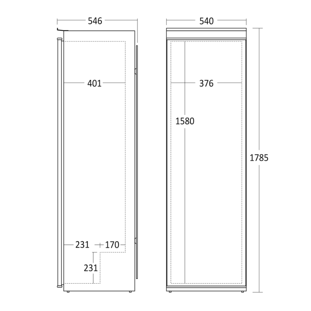 Built-in refrigerator BIK 343 W