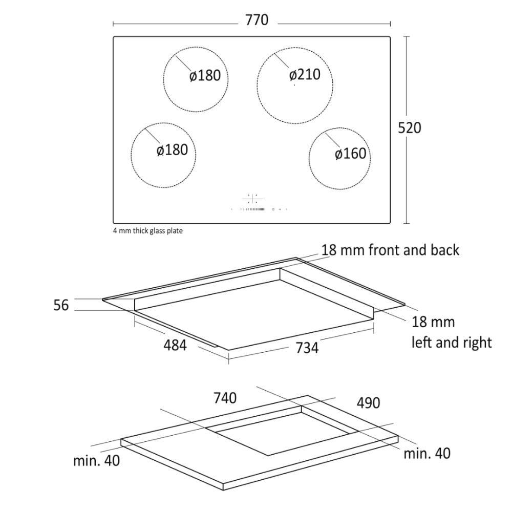 Induction hob IKF 180-1