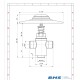 СКРЫТЫЙ САМОЗАКРЫВАЮЩИЙСЯ КРАН НАПОЛЬНЫЙ A021