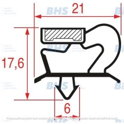 SNAP-IN DOOR GASKET 385x275 mm