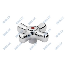 CHROMED CROSS HANDLE WITH RED PLATE