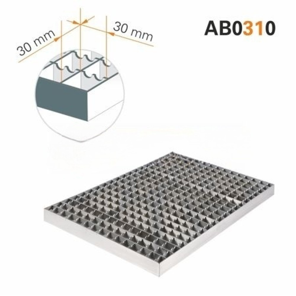 Grille en maille antidérapante, maille 30×30