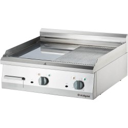 Electric grill ribbed-smooth 8.1 kW chromed