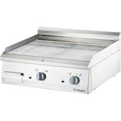 Electric grill ribbed 8.1 kW chromed