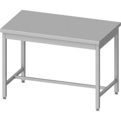 Stainless steel central table without shelf 600