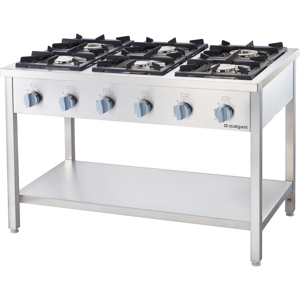 Gas cooker with 6 burners 1200 36,5 kW