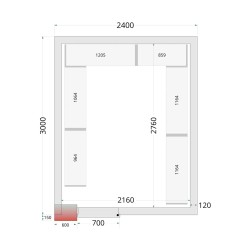 Riiuliriiulisüsteemi komplekt CRNF2430