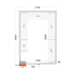 Riiuliriiulisüsteemi komplekt CRPF2130