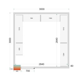 Riiuliriiulisüsteemi komplekt CRPF3030