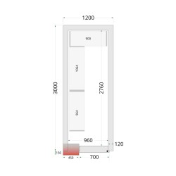 Riiuliriiulisüsteemi komplekt CRNF1230