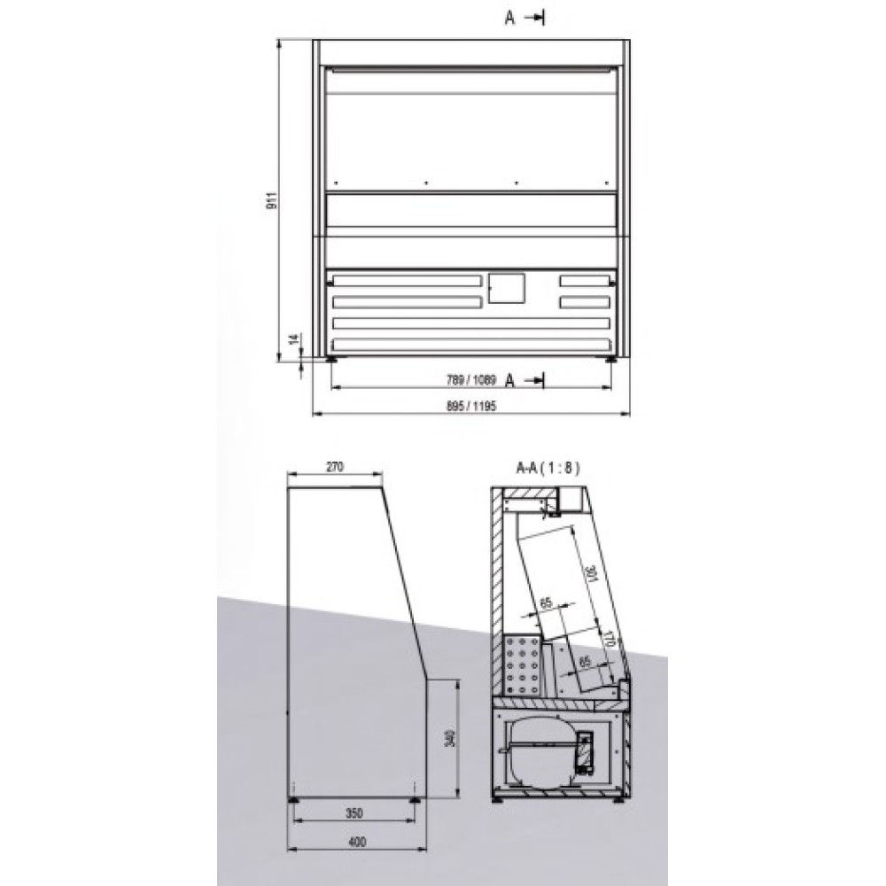 Impulsi vitriin DRINKCOOLER 1200