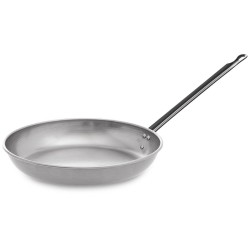 Polished steel deep frying pan 24 cm