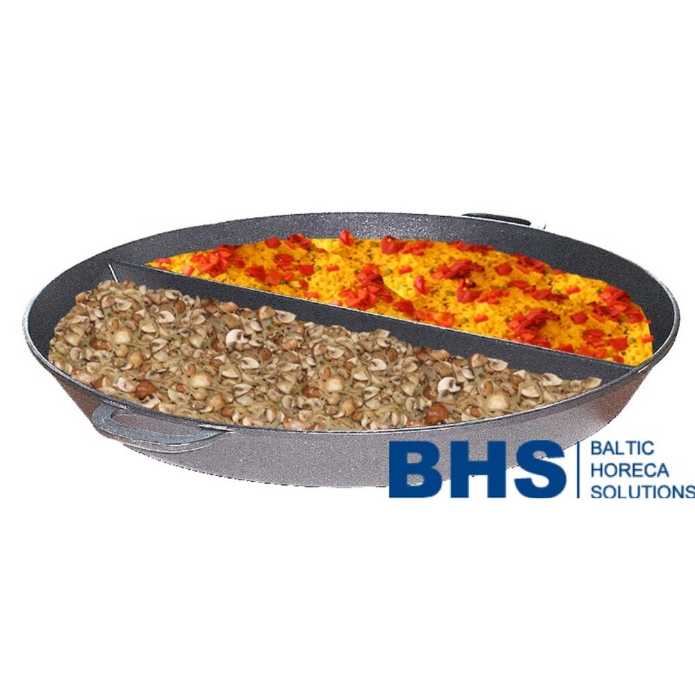 Paella pan D-800 mm with 2 partitions