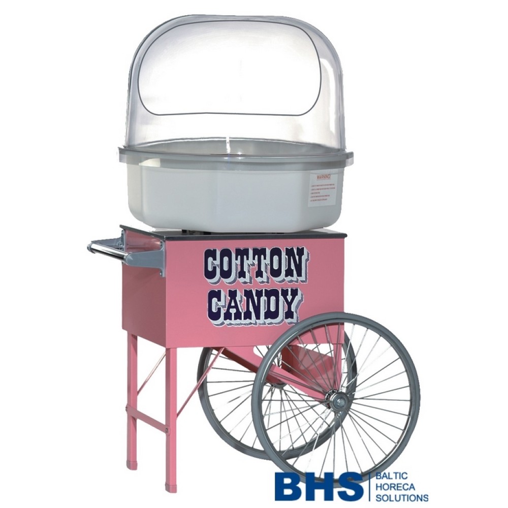 Cart for cotton candy machine