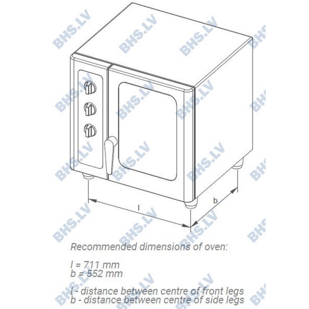 Stand for convection oven 760 mm