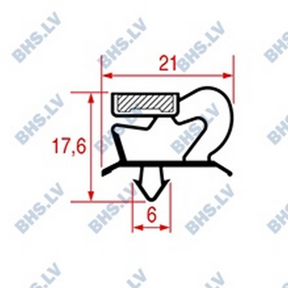 SNAP-IN GASKET 1594x676 mm