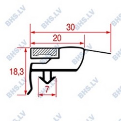 SNAP-IN GASKET L1005 LENGTH 2000 mm