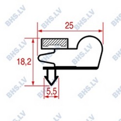 SNAP-IN GASKET L1007 LENGTH 2000 mm