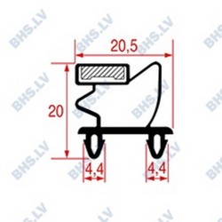 SNAP-IN GASKET L1008 LENGTH 2600 mm