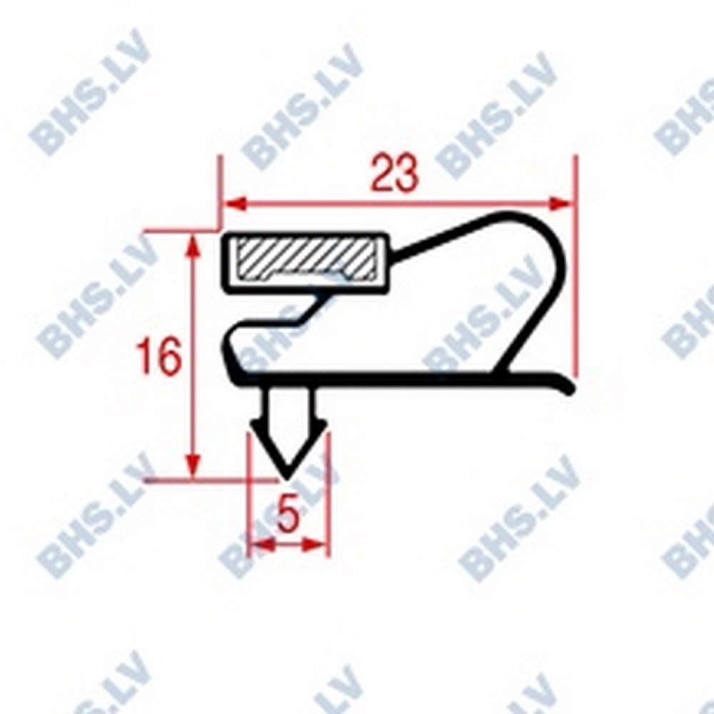 SNAP-IN GASKET 1722x550 mm