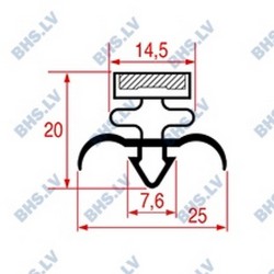 SNAP-IN GASKET L1023 LENGTH 2000 mm grey