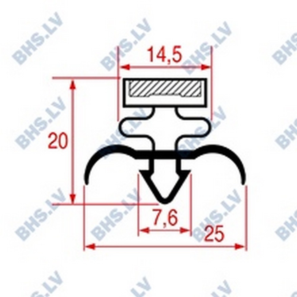 SNAP-IN GASKET 1330x610 mm