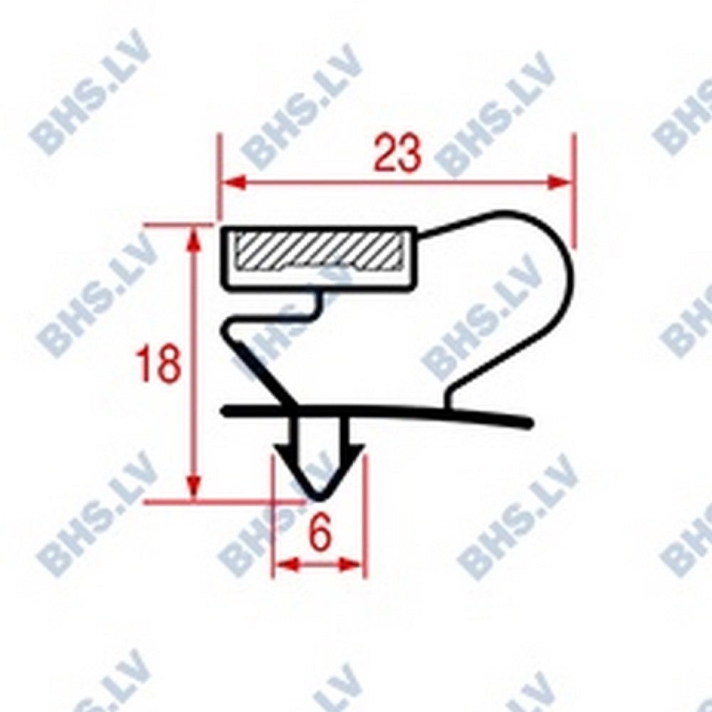 SNAP-IN GASKET 386x172 mm