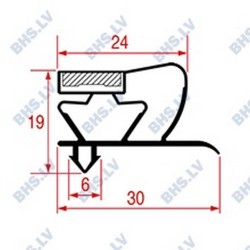 SNAP-IN GASKET L1029 LENGTH 2500 mm