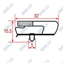 SNAP-IN GASKET L1031 605x400 mm