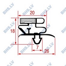 SNAP-IN GASKET L1043 LENGTH 2600 mm