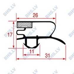 SNAP-IN GASKET L1044 LENGTH 2500 mm