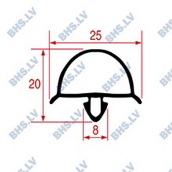 SNAP-IN GASKET L1047 LENGTH 3000 mm