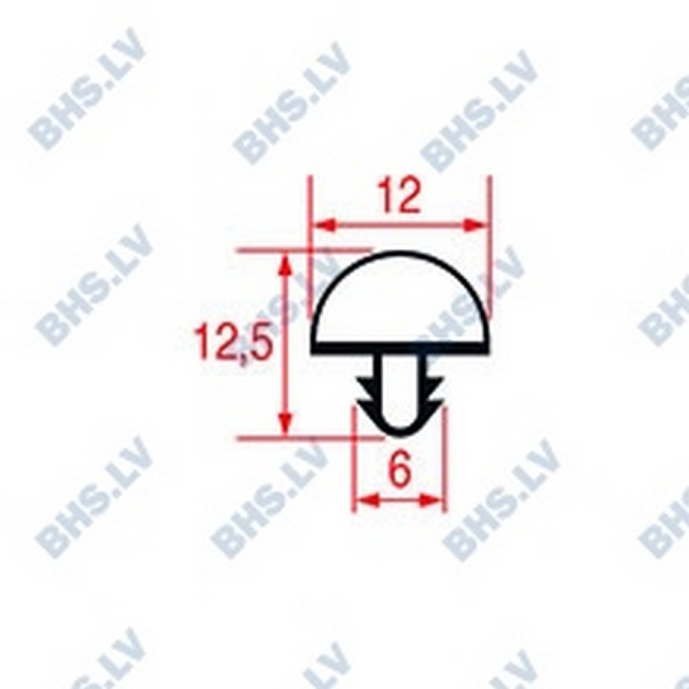 SNAP-IN GASKET L1065 LENGTH 2300 mm