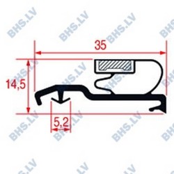 SNAP-IN GASKET L1066 LENGTH 2000 mm