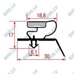 SNAP-IN GASKET L1075 LENGTH 2500 mm