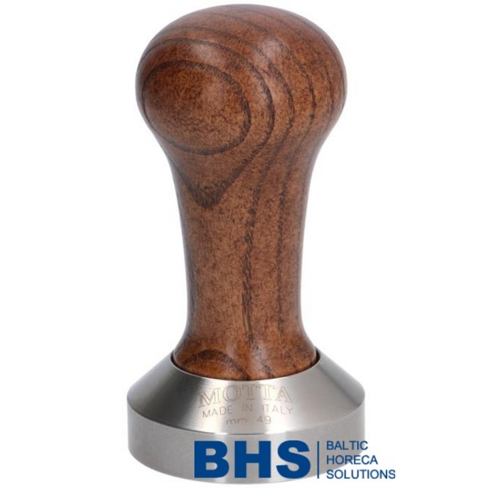 Coffee tamper with wooden handle 49 mm